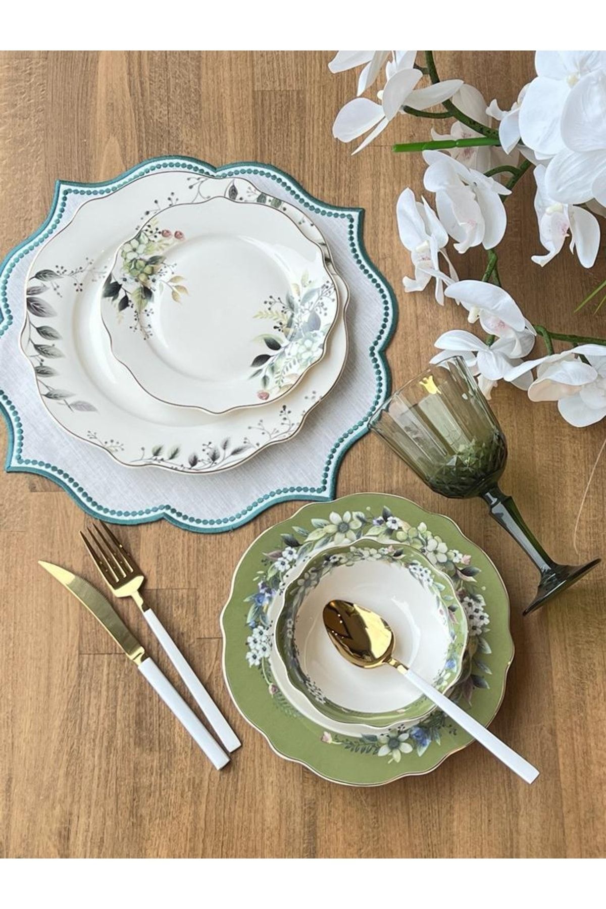 Roykıng 24 Parça Green Garden Yemek Takımı SMC010