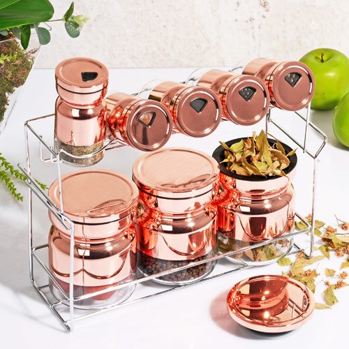 Kosova 8 Parça Baharat Takımı Bakır Dk-140