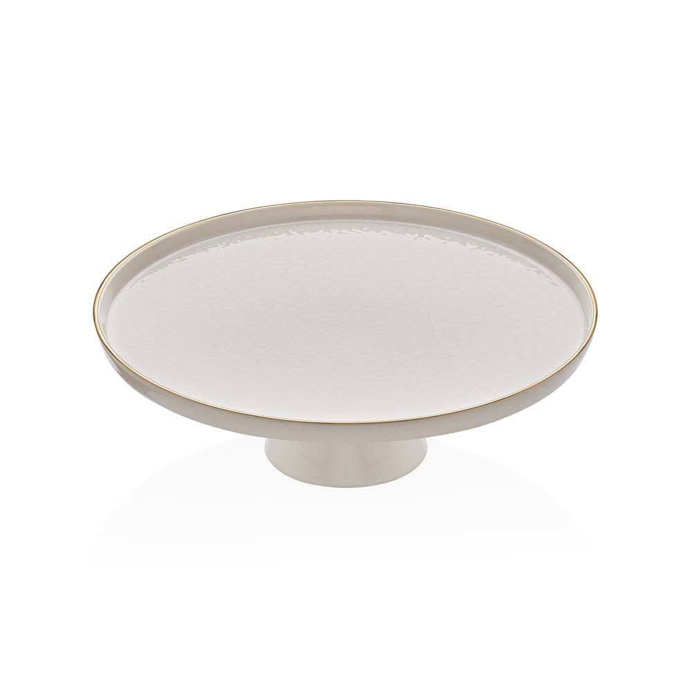 Glore İstanbul Krem Ayaklı Servis Tabağı 26 CM 92301