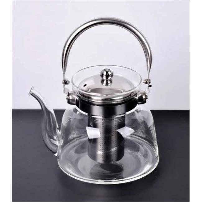 Arow Metal Saplı Ateşe Dayanıklı Borosilikat 800 Ml Cam Demlik TR-1660