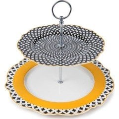 Lotus Bone Chına Porselen 2 Katlı Kurabiyelik A166