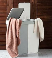 Motek Duo Laundry Basket Kirli Sepeti Gri MT-09
