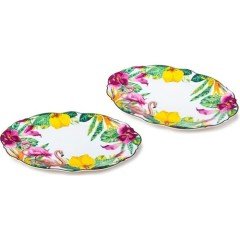 Lotus Bone Chına Porselen 2'li Ikili Oval Servisi Set O061