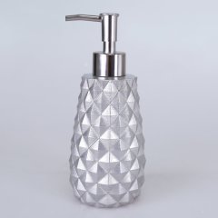 By Selim Piramit 5 Parça Polyester Banyo Seti Gümüş