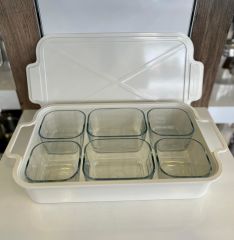 Lotus Melamin Kapaklı 6’lı Kahvaltılık Marblex