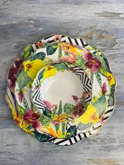 Lotus Porselen Bone China 24 Parça Flamingo Yemek Takımı O061