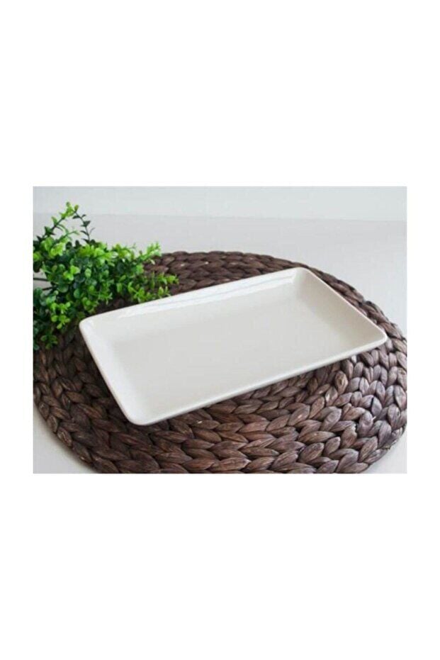 Acar 32,5 Cm Kayık Tabak Beyaz 008089