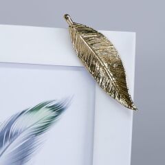 By Selim Çerçeve Yapraklı Beyaz Altın 15X20