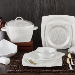 Aryıldız 60 Parça Bone Square Yemek Takımı 45004