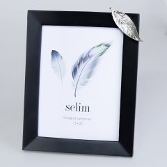 By Selim Çerçeve Yapraklı Siyah Gümüş 15X20