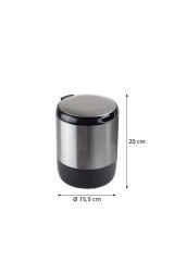 Primanova Pasifik Çöp Kovası 3 Lt Siyah Inox M-E29-06
