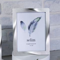 By Selim Çerçeve Curved Gümüş 15x20