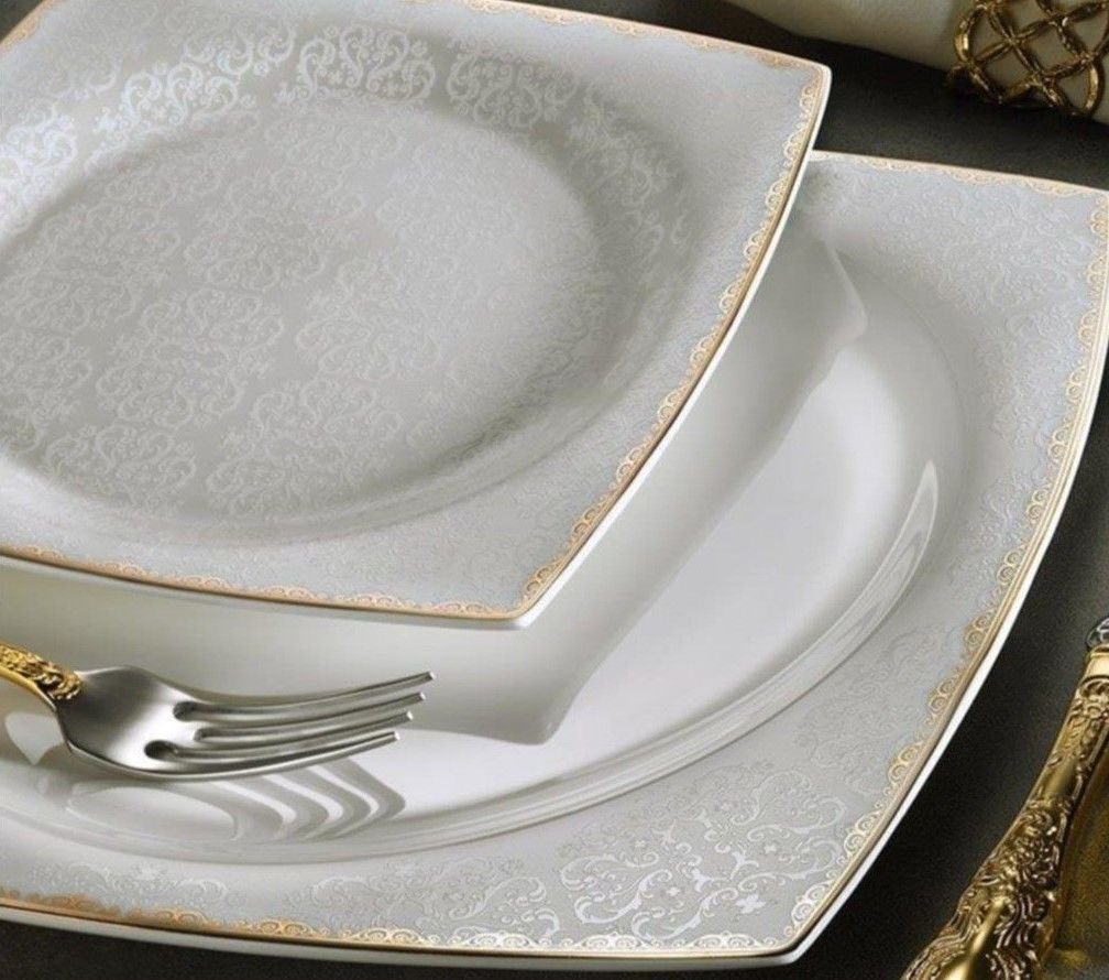 Aryıldız 60 Parça Bone Square Yemek Takımı 31018