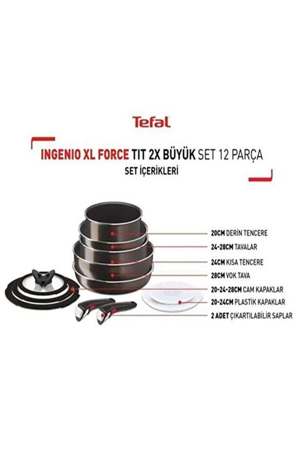 Tefal Ingenio Xl Force Titanyum Büyük Set 2X
