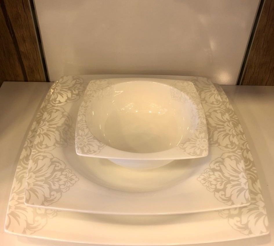 Aryıldız 60 Parça Bone Square Yemek Takımı 45008