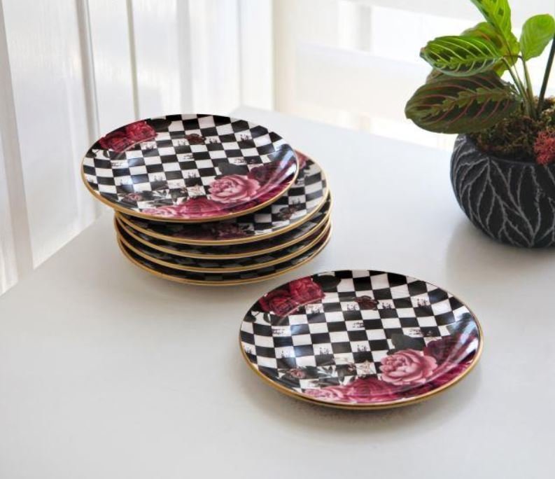 Gönül Pasta Tabak 6 Lı Rose Seramik G4224