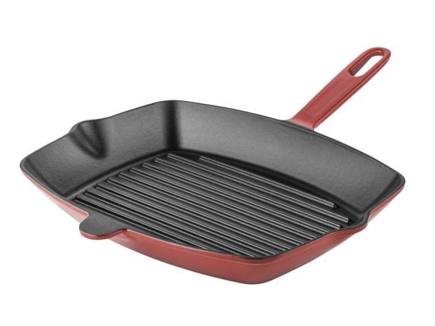 Taşev Caste 32 Cm Kırmızı Izgara Tava T3209