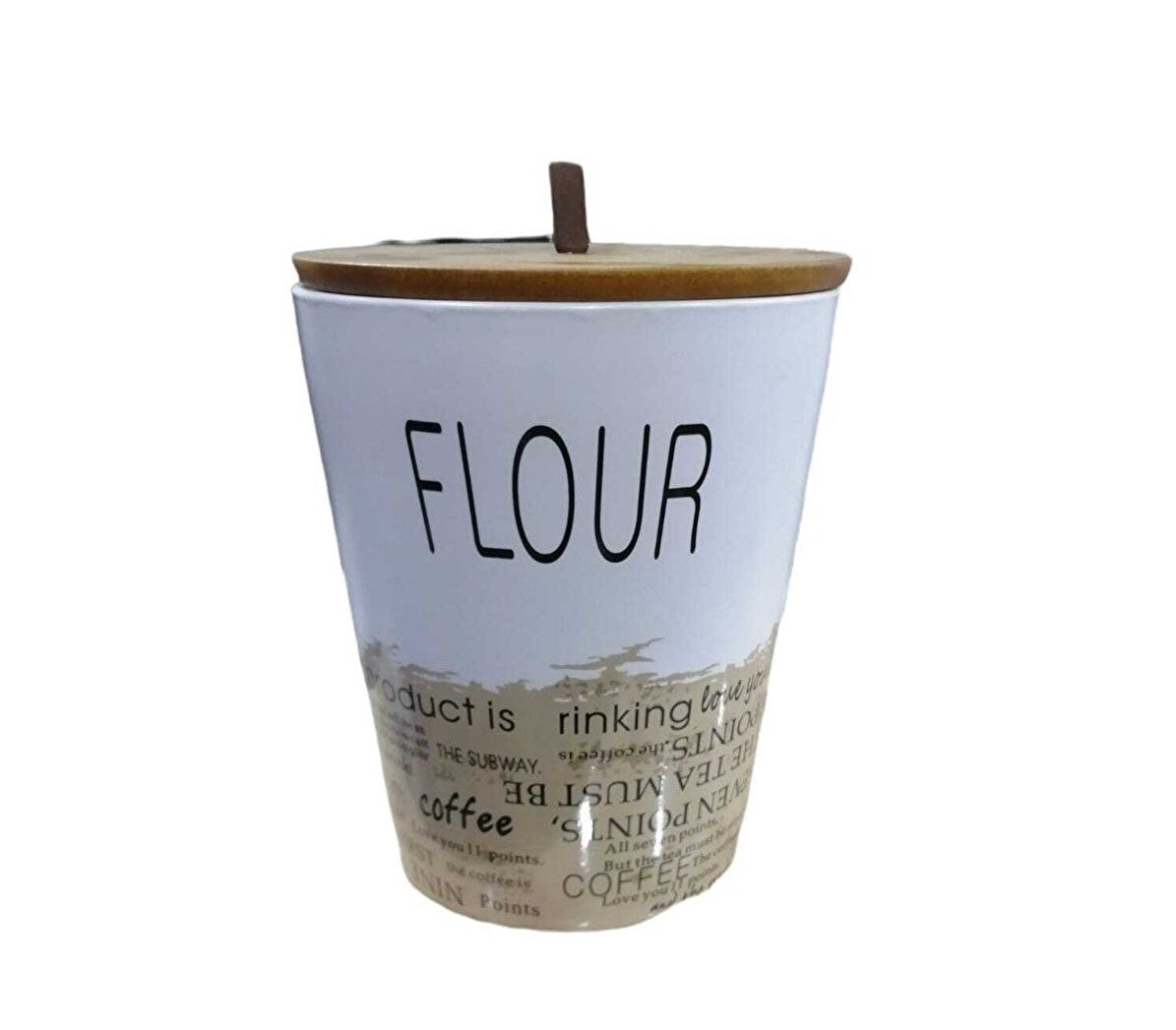 Çiftçiler Kavanoz Flour Ahşap Kapaklı