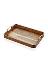 The Mia Tepsi Natura Akasya Metal Kulp 45X30 Cm NTR0004