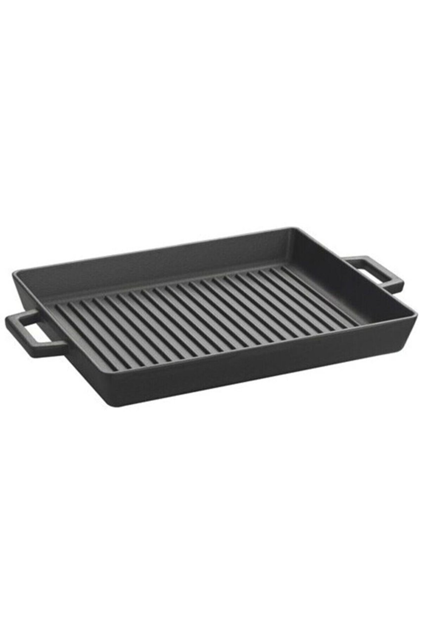 Lava Döküm Grill Tepsi Metal Kulplu 26X32 Cm