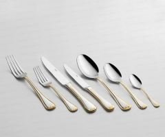 Nehir 89 Parça Monaco Altın Deri Kutulu Çatal Kaşık Bıçak Seti