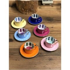 Kosova 6 lı Lüx Bone China Kahve Fincan Takımı FNC-07