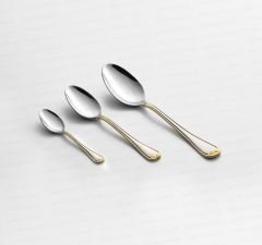 Nehir 84 Parça Monaco Altın Deri Kutulu Çatal Kaşık Bıçak Seti