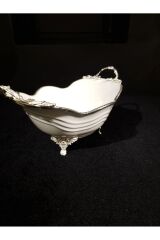 Lımoges Paniz Kase Ayaklı Oval 37X23 Cm Gümüş WHS136