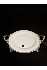 Limoges Paniz Sunum Tabağı Ayaklı Yuvarlak 38X30X6 Cm Gümüş WHS119