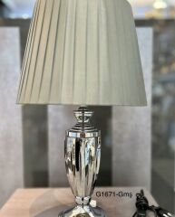 Decovien Abajur Cam Ledli Gümüş G1671