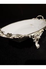 Limoges Paniz Sunum Tabağı Ayaklı 41 Cm Gümüş WHS148