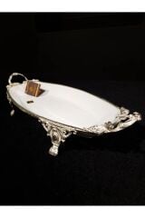 Limoges Paniz Sunum Tabağı Ayaklı 41 Cm Gümüş WHS148