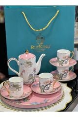 Roy King Paola Kahve Seti 11 Parça Pembe YNS013