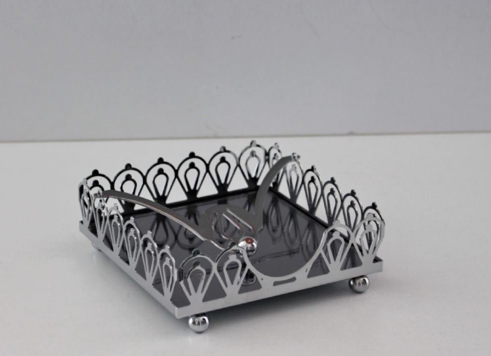 Çerçi Peçetelik Aynalı Metal Damla Krom SNM43