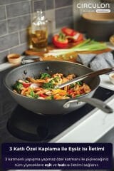 Circulon 34 Cm Wok Tava D-MYR134W