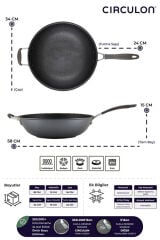 Circulon 34 Cm Wok Tava D-MYR134W