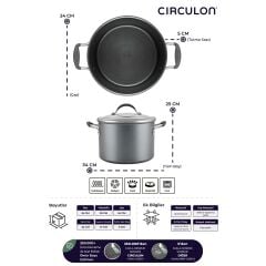 Circulon 24x17 Cm XL Derin Tencere D-MYR224D