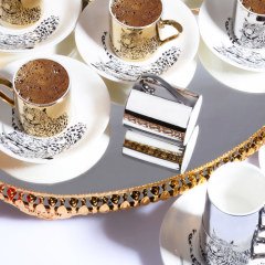 Kosova Porselen 6 lı Mirror Fincan Takımı 11455