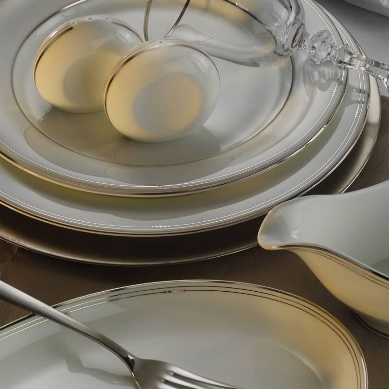 Evaliza Perla Platin Yemek Takımı 60 Parça