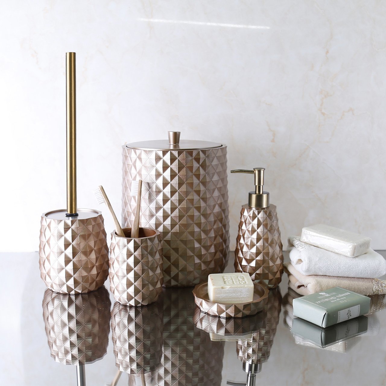 By Selim Piramit Vizon 5 Parça Banyo Seti