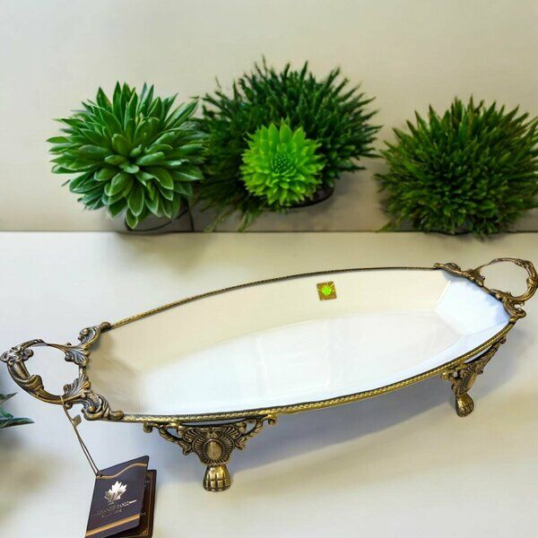 Limoges Paniz Sunum Tabağı Ayaklı 41 Cm Eskitme WHA148