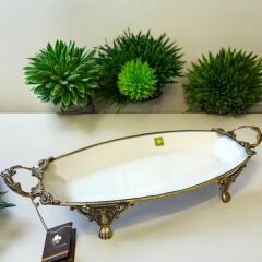Limoges Paniz Sunum Tabağı Ayaklı 41 Cm Eskitme WHA148