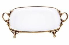 Limoges Paniz Sunum Tabağı Ayaklı Dikdörtgen 38X20 Cm Eskitme WHA321