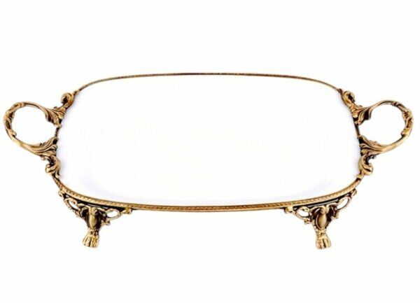 Limoges Paniz Sunum Tabağı Ayaklı Dikdörtgen 33X18 Cm Eskitme WHA322