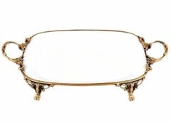 Limoges Paniz Sunum Tabağı Ayaklı Dikdörtgen 33X18 Cm Eskitme WHA322