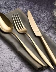 Aryıldız Elegant Gold Pvd 24 Parça Çatal Kaşık Bıçak Seti