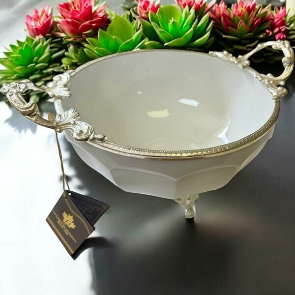 Limoges Paniz Klasik Kase Ayaklı 28 Cm Gümüş WHS180-N