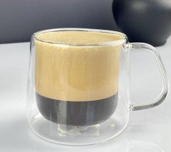 Çerçi Kupa Bardak Cam Çift Çidarlı KRD09