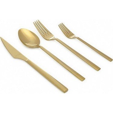 Aryıldız 84 Parça Vogue Mat Gold Pvd Çatal Kaşık Bıçak Seti