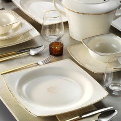 Kütahya Porselen 62 Parça Bone Mare Altın Yemek Takımı 1139721